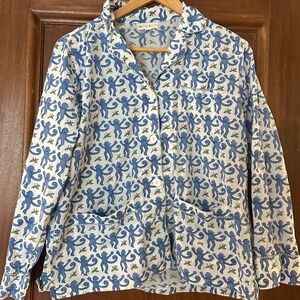 Roller Rabbit Blue Monkey Pajamas-  size S - SOLD OUT ONLINE